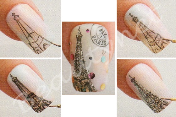 миниатюрная роспись ногтей